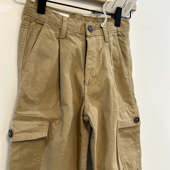 ZARA kids edition pleated khaki cargo wide leg pant - Picture 2 of 5